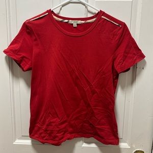 Burberry red short sleeve t-shirt